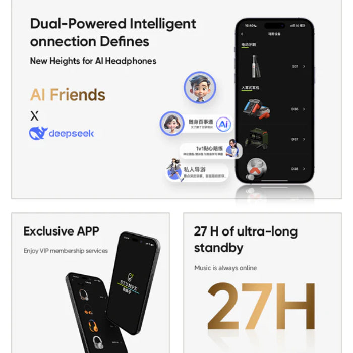 DMOOSTER A01 AI Wireless Bluetooth Earbuds