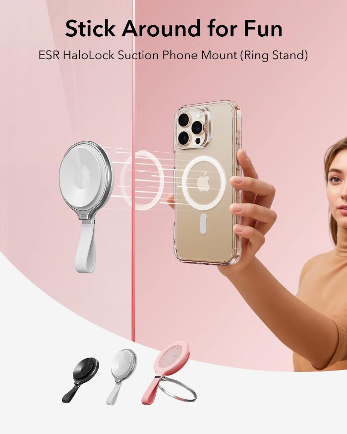 Shop and buy ESR HaloLock Suction Cup Magnetic Phone Mount with Ring Stand| KURUMIZ online with great deals and sales prices with fast and safe shipping. KURUMIZ is the largest Singapore official authorised retailer for the largest collection of mobile premium accessories.