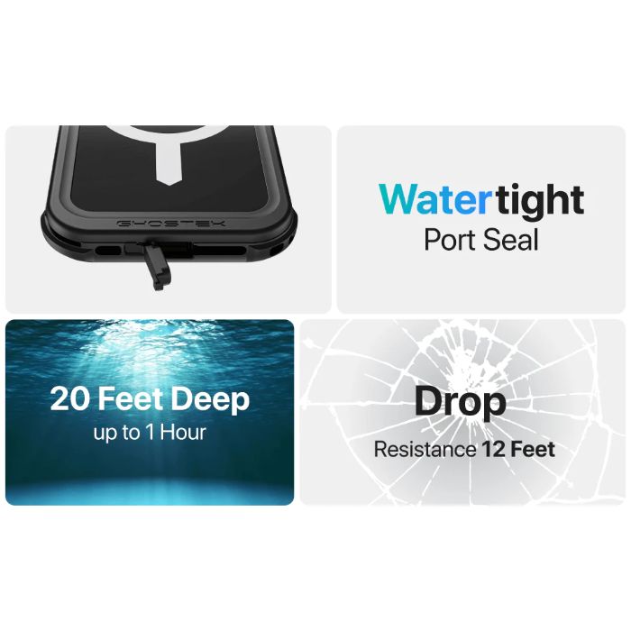Shop and buy Ghostek Nautical 4 Extreme Waterproof Case iPhone 14 Pro Max (2022)| KURUMIZ online with great deals and sales prices with fast and safe shipping. KURUMIZ is the largest Singapore official authorised retailer for the largest collection of mobile premium accessories.