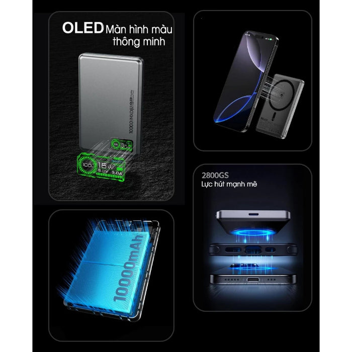 Shop and buy MXD P9 OLED 3in1 15W 5,000mAh / 10,000mAh Qi2 Magnetic Power Bank| KURUMIZ online with great deals and sales prices with fast and safe shipping. KURUMIZ is the largest Singapore official authorised retailer for the largest collection of mobile premium accessories.