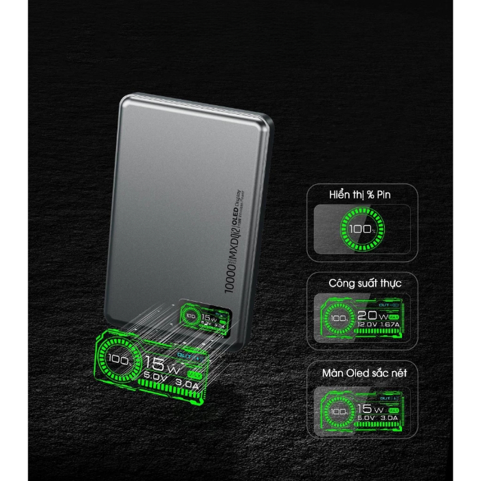 Shop and buy MXD P9 OLED 3in1 15W 5,000mAh / 10,000mAh Qi2 Magnetic Power Bank| KURUMIZ online with great deals and sales prices with fast and safe shipping. KURUMIZ is the largest Singapore official authorised retailer for the largest collection of mobile premium accessories.