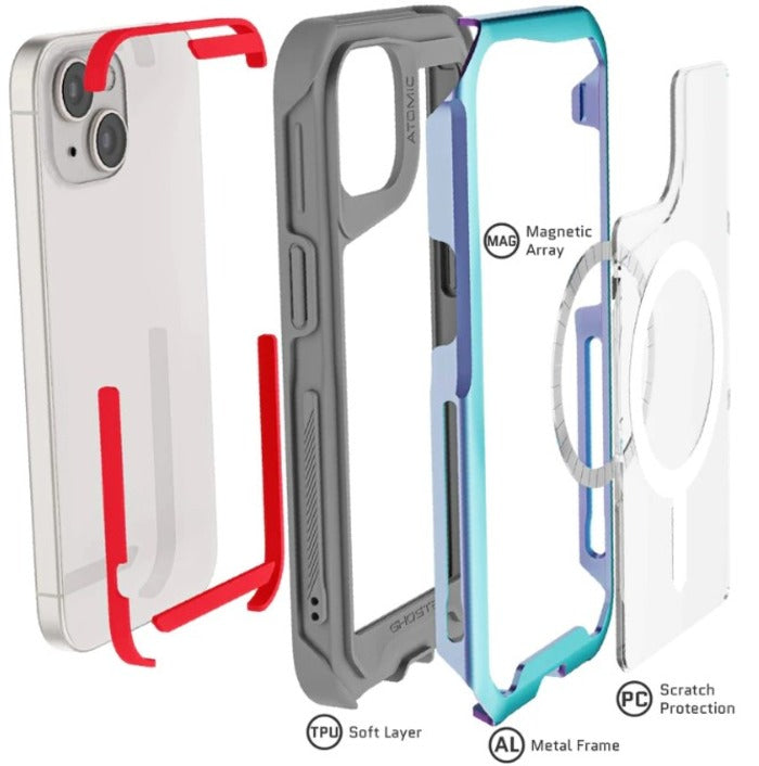Ghostek Atomic Slim 4 Protection Case for iPhone 15 Plus (2023) with MagSafe Compatible