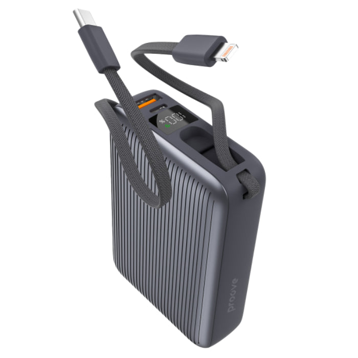 Shop and buy PROOVE Moon Rock 22.5W 20000mAh PowerBank Integrated Type C Cable| KURUMIZ online with great deals and sales prices with fast and safe shipping. KURUMIZ is the largest Singapore official authorised retailer for the largest collection of mobile premium accessories.