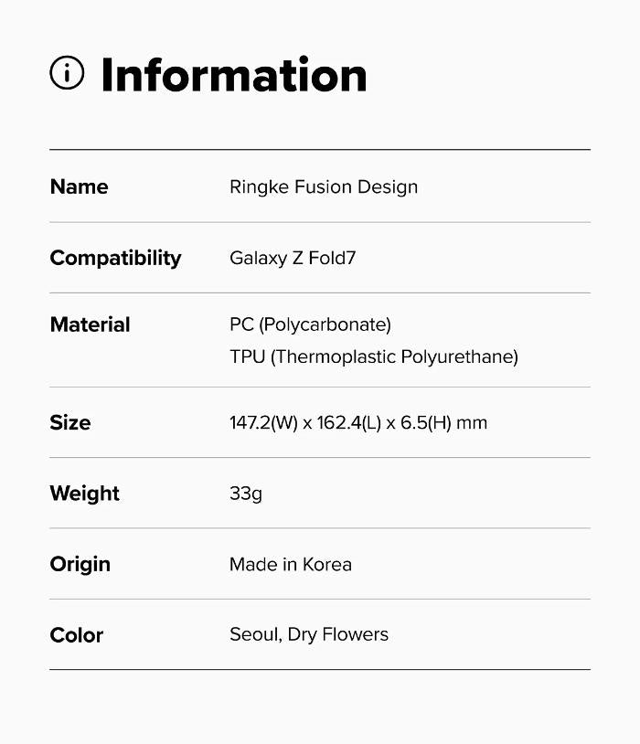 Ringke Fusion Design Case for Samsung Galaxy Z Fold 7 (2025)