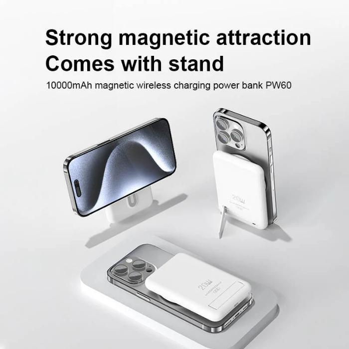 Shop and buy WOPOW PW60 10000mah Magnetic Wireless Fast Charging Power Bank| KURUMIZ online with great deals and sales prices with fast and safe shipping. KURUMIZ is the largest Singapore official authorised retailer for the largest collection of mobile premium accessories.