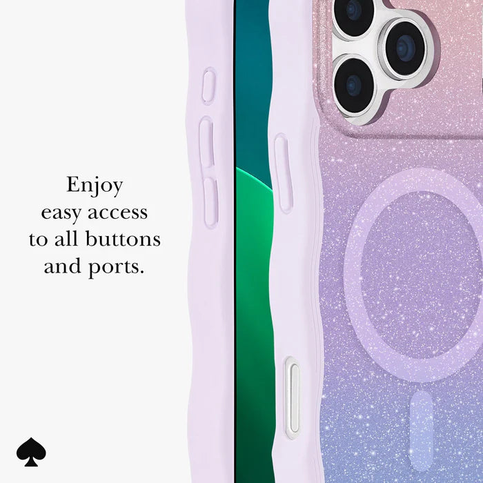 Kate Spade New York Wavy Nightfall Magnetic Case for iPhone 17 Pro Max 6.9" (2025)