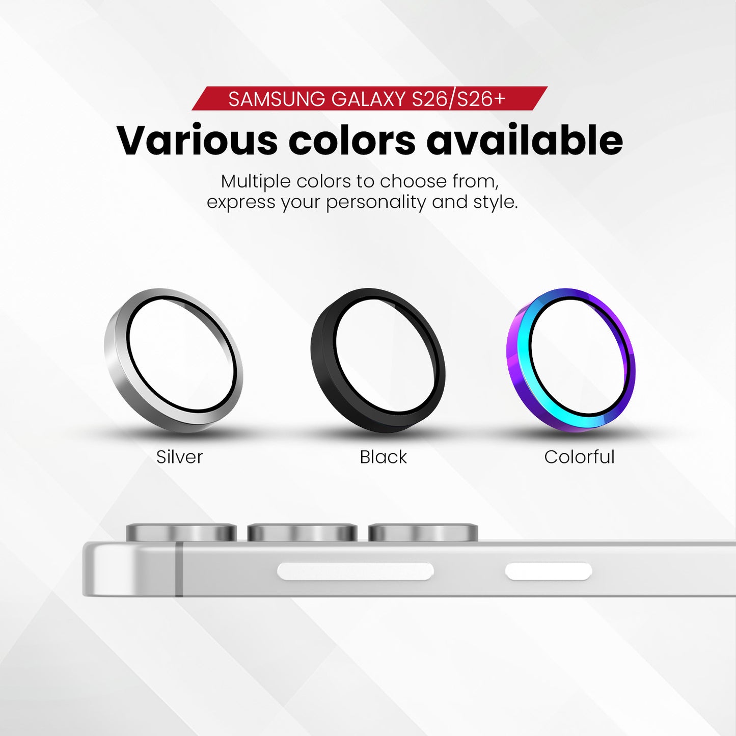 ZEELOT Pishield Series Titanium Alloy Lens Protector for Samsung Galaxy S26 Plus (2026)
