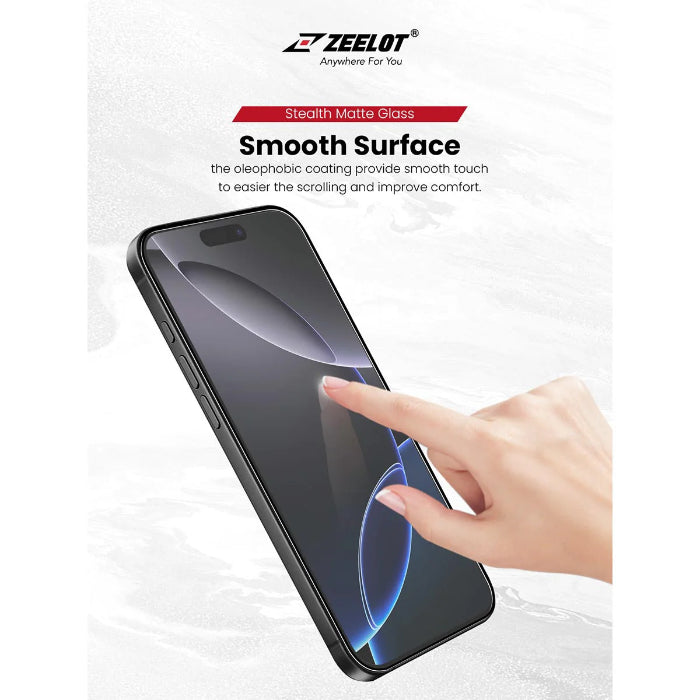 ZEELOT SOLIDsleek V2 (2.5D+) Tempered Glass Screen Protector for iPhone 17 Pro 6.3" (2025) with EasyFit Installation Kit