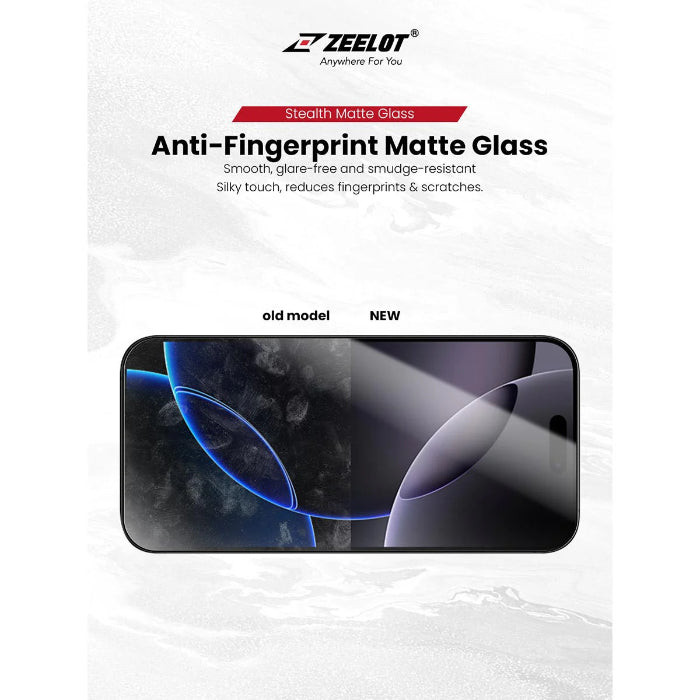 ZEELOT SOLIDsleek V2 (2.5D+) Tempered Glass Screen Protector for iPhone 17 Pro 6.3" (2025) with EasyFit Installation Kit