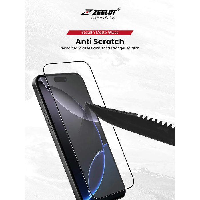 ZEELOT SOLIDsleek V2 (2.5D+) Tempered Glass Screen Protector for iPhone 17 Pro 6.3" (2025) with EasyFit Installation Kit