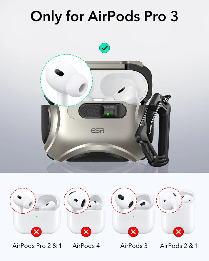 ESR Cyber Armor FlickLock Case for AirPods Pro 3 (2025) with HaloLock