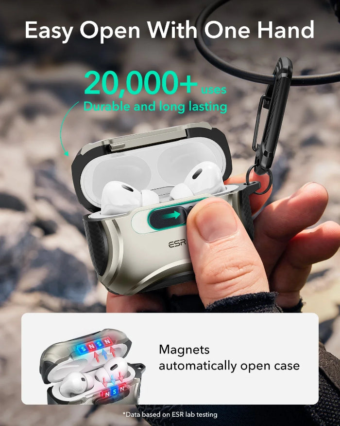 ESR Cyber Armor FlickLock Case for AirPods Pro 3 (2025) with HaloLock