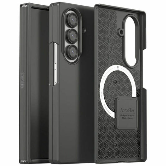 Black Araree Aero Flex Magnetic Case for Samsung Galaxy Z Fold 7 (2025)  on a white background