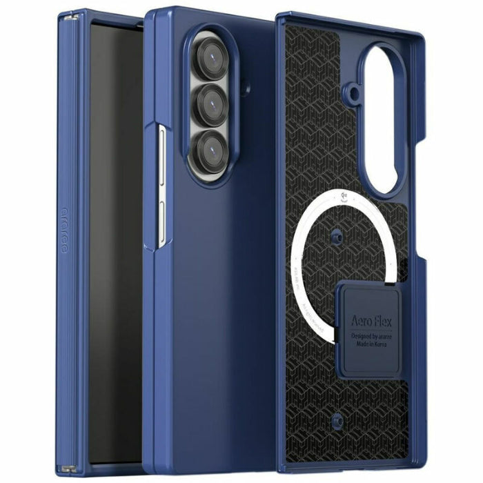Navy Blue Araree Aero Flex Magnetic Case for Samsung Galaxy Z Fold 7 (2025)  on a white background