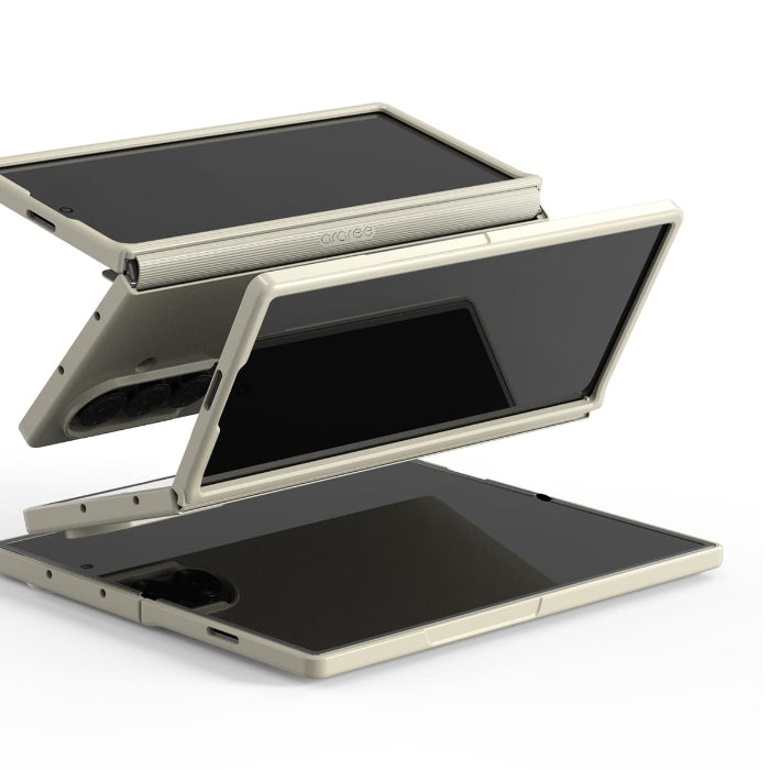 Two stacked Araree Aero Flex Magnetic Case for Samsung Galaxy Z Fold 7 (2025)  on a white background