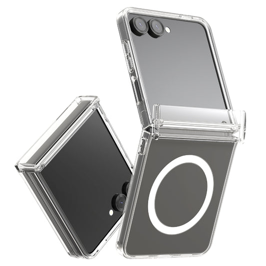 Clear Araree Duple 360 Magnetic Case for Samsung Galaxy Z Flip 7 (2025) on a white background