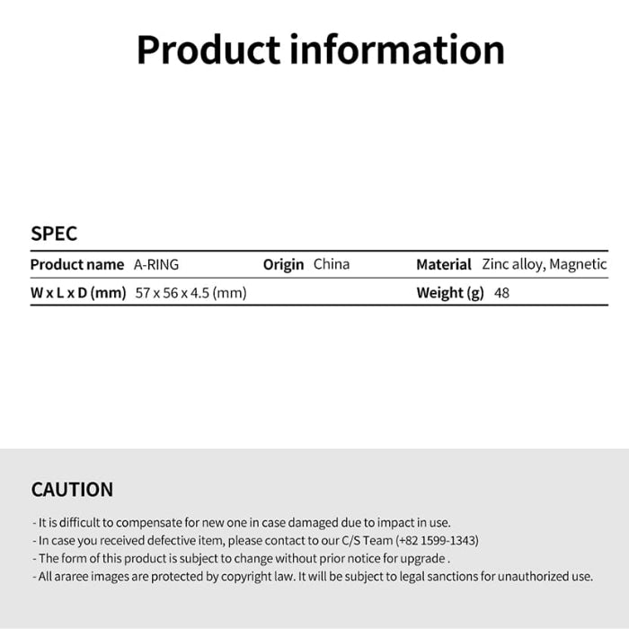 Shop and buy Araree Magnetic A-Ring| KURUMIZ online with great deals and sales prices with fast and safe shipping. KURUMIZ is the largest Singapore official authorised retailer for the largest collection of mobile premium accessories.
