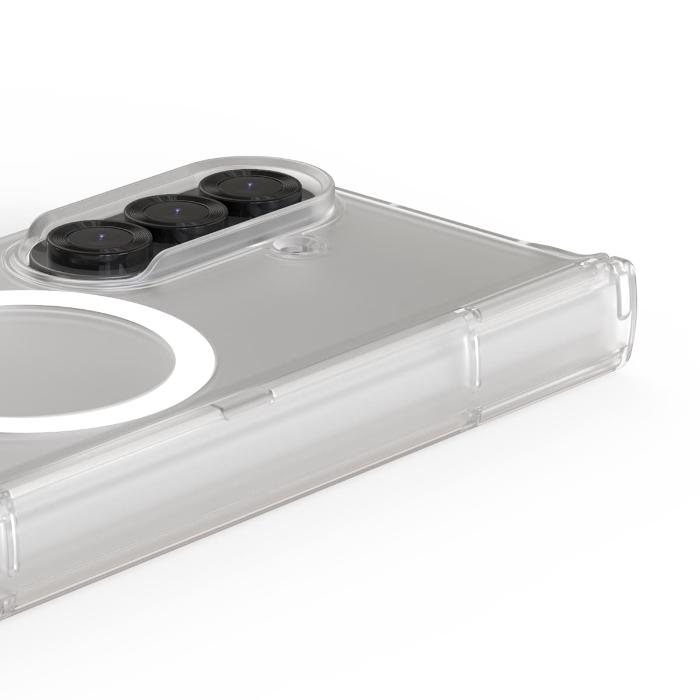 Clear Araree Nukin 360 Magnetic Case for Samsung Galaxy Z Fold 7 (2025) with camera module on a white background