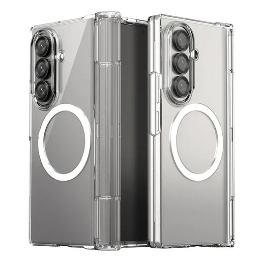 Clear Araree Nukin 360 Magnetic Case for Samsung Galaxy Z Fold 7 (2025) on a white background