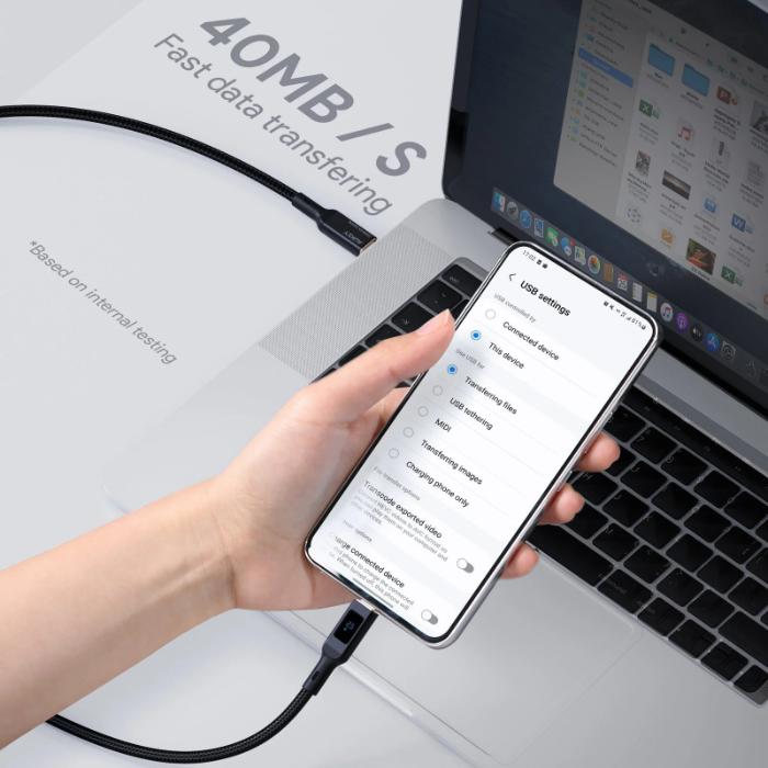 Shop and buy Aukey CB-MCC101/CB-MCC102 100W Nylon Braided USB-C to C Cable with LCD Display| KURUMIZ online with great deals and sales prices with fast and safe shipping. KURUMIZ is the largest Singapore official authorised retailer for the largest collection of mobile premium accessories.
