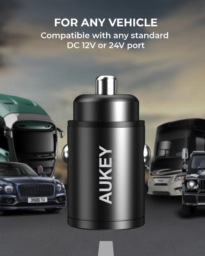 Shop and buy Aukey CC-A3 30W PD Metal Dual Port Fast Car Charger with PPS & QC 3.0| KURUMIZ online with great deals and sales prices with fast and safe shipping. KURUMIZ is the largest Singapore official authorised retailer for the largest collection of mobile premium accessories.
