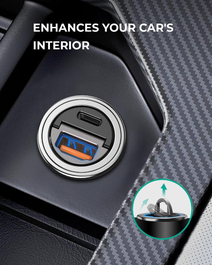 Shop and buy Aukey CC-A3 30W PD Metal Dual Port Fast Car Charger with PPS & QC 3.0| KURUMIZ online with great deals and sales prices with fast and safe shipping. KURUMIZ is the largest Singapore official authorised retailer for the largest collection of mobile premium accessories.