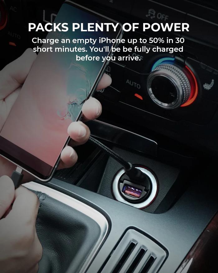 Shop and buy Aukey CC-A3 30W PD Metal Dual Port Fast Car Charger with PPS & QC 3.0| KURUMIZ online with great deals and sales prices with fast and safe shipping. KURUMIZ is the largest Singapore official authorised retailer for the largest collection of mobile premium accessories.