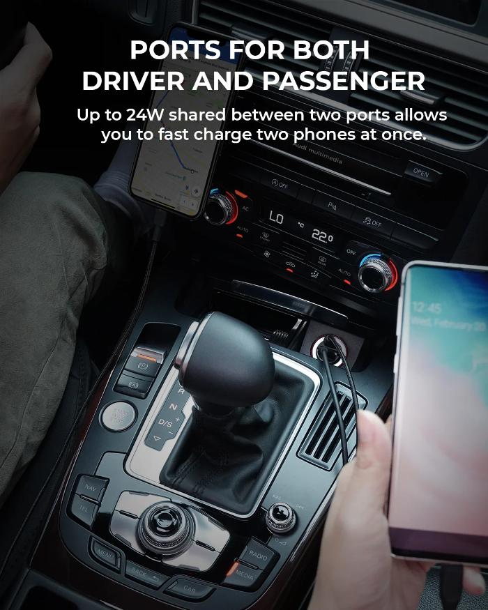 Shop and buy Aukey CC-A3 30W PD Metal Dual Port Fast Car Charger with PPS & QC 3.0| KURUMIZ online with great deals and sales prices with fast and safe shipping. KURUMIZ is the largest Singapore official authorised retailer for the largest collection of mobile premium accessories.
