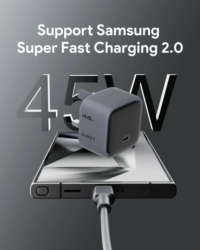 Shop and buy Aukey PA-C2 Comet 45W PD Wall Charger with GaN Technology| KURUMIZ online with great deals and sales prices with fast and safe shipping. KURUMIZ is the largest Singapore official authorised retailer for the largest collection of mobile premium accessories.