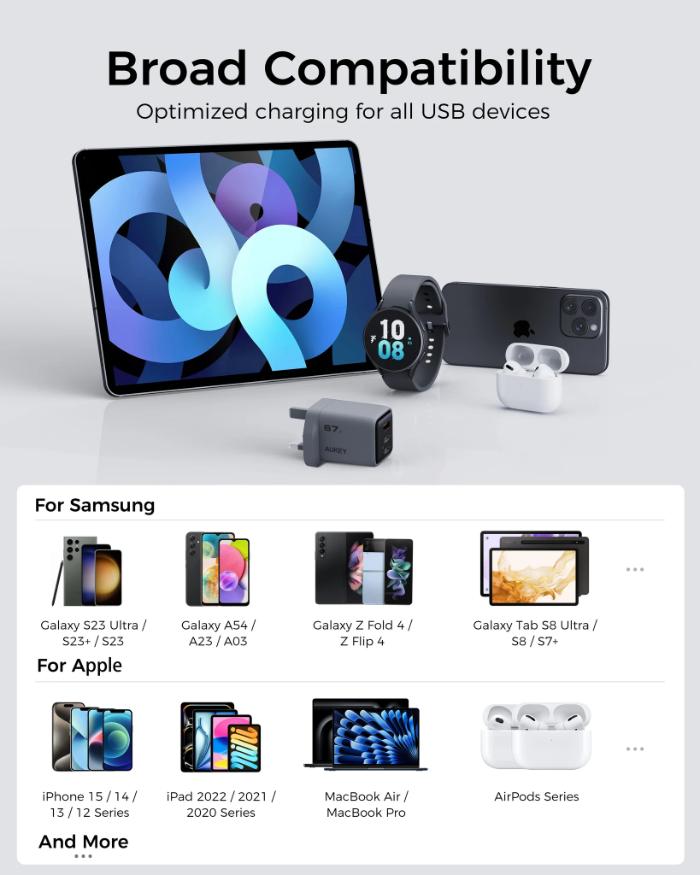 Shop and buy Aukey PA-C3 Comet Mix 3 67W PD Wall Charger with GaN Technology| KURUMIZ online with great deals and sales prices with fast and safe shipping. KURUMIZ is the largest Singapore official authorised retailer for the largest collection of mobile premium accessories.