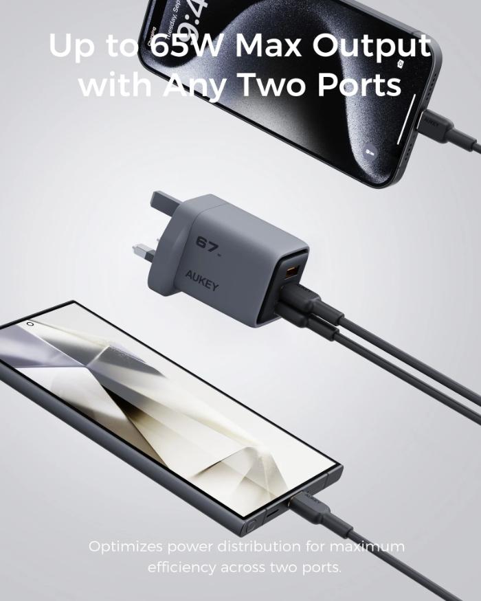 Shop and buy Aukey PA-C3 Comet Mix 3 67W PD Wall Charger with GaN Technology| KURUMIZ online with great deals and sales prices with fast and safe shipping. KURUMIZ is the largest Singapore official authorised retailer for the largest collection of mobile premium accessories.