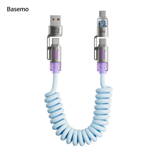 BASEMO 240W Fast Charging Dazzling 4-in-1 Spring Fragrant Core Data Cable