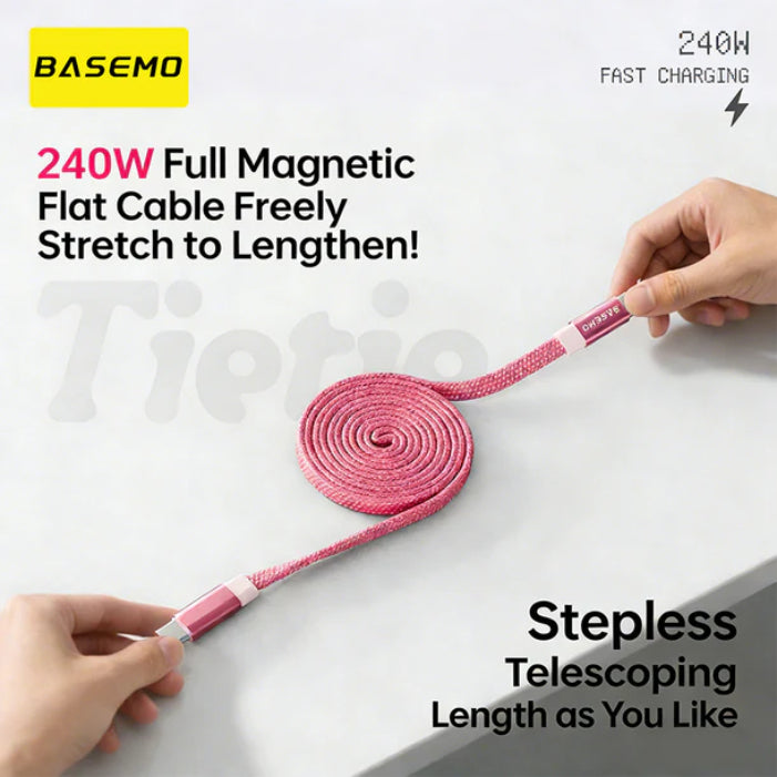 BASEMO X08A 240W Magnetic Braided Fast Charging Cable