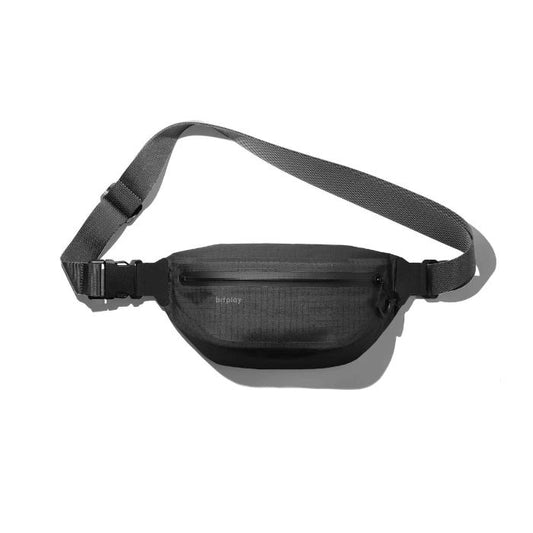 Black Bitplay AquaSeal IPX7 Waterproof Sling Bag with Strap Adapter on a white background