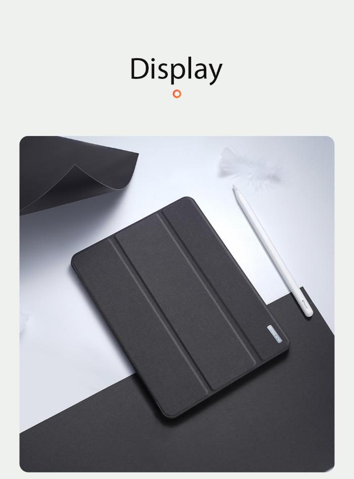 Black DOMO Dux Ducis Folio Case for iPad Mini 6/7 (2021/2024) makde of PC and TPU