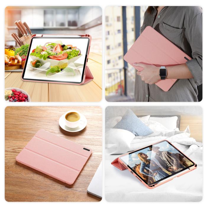 Collage of a pink Black DOMO Dux Ducis Folio Case for iPad Pro 11" (2024/2025)  in various settings