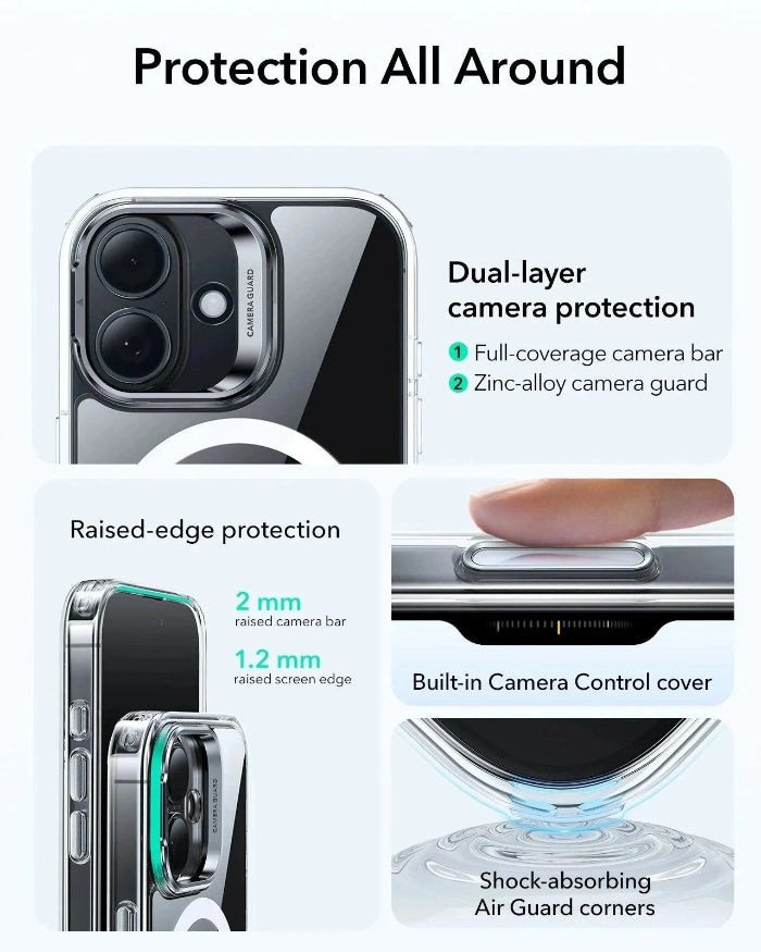 ESR Classic Hybrid Magnetic Case for iPhone 17 6.3" (2025) with Stash Stand