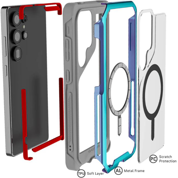 Shop and buy Ghostek Atomic Slim 4 Aluminum Protection Magnetic Case Samsung Galaxy S25 Ultra (2025)| KURUMIZ online with great deals and sales prices with fast and safe shipping. KURUMIZ is the largest Singapore official authorised retailer for the largest collection of mobile premium accessories.