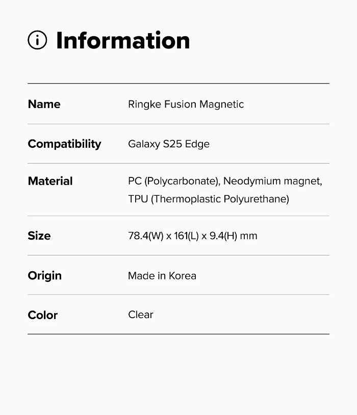 Shop and buy Ringke Fusion Magnetic Case for Samsung Galaxy S25 Edge (2025)| KURUMIZ online with great deals and sales prices with fast and safe shipping. KURUMIZ is the largest Singapore official authorised retailer for the largest collection of mobile premium accessories.