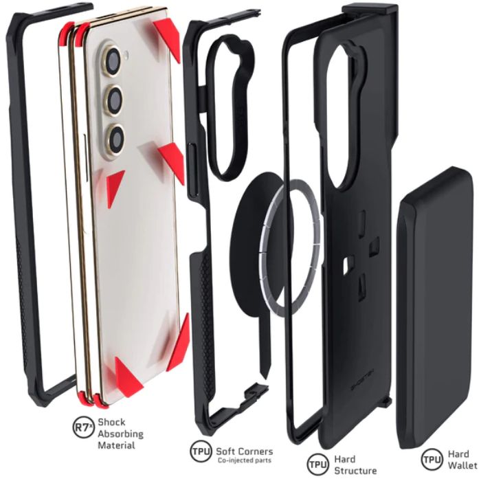 Shop and buy Ghostek Exec 6 Magnetic Wallet Cardholder Case Samsung Galaxy Z Fold 5 (2023)| KURUMIZ online with great deals and sales prices with fast and safe shipping. KURUMIZ is the largest Singapore official authorised retailer for the largest collection of mobile premium accessories.