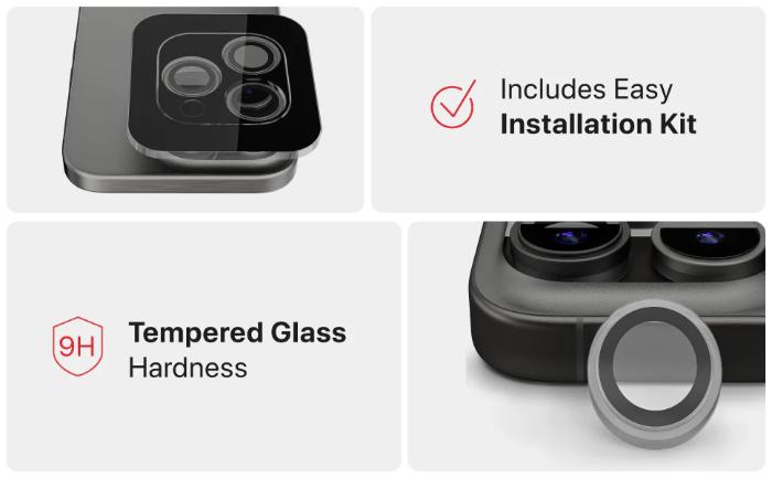 Shop and buy Ghostek Lens Protector iPhone 16 Pro 6.3" 16 Pro Max 6.9" (2024)| KURUMIZ online with great deals and sales prices with fast and safe shipping. KURUMIZ is the largest Singapore official authorised retailer for the largest collection of mobile premium accessories.