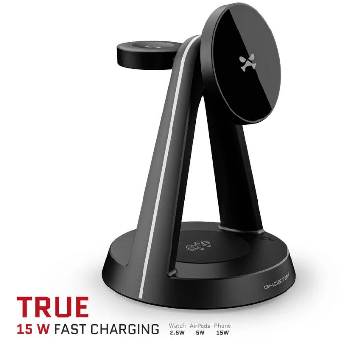 Shop and buy Ghostek NRGTower 15W 3-in-1 Magnetic Wireless Charging Station| KURUMIZ online with great deals and sales prices with fast and safe shipping. KURUMIZ is the largest Singapore official authorised retailer for the largest collection of mobile premium accessories.