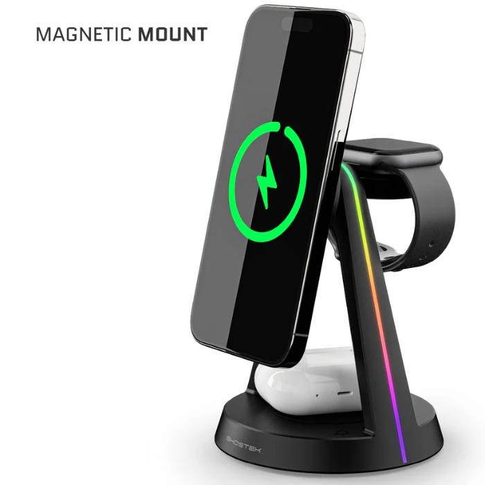 Shop and buy Ghostek NRGTower 15W 3-in-1 Magnetic Wireless Charging Station| KURUMIZ online with great deals and sales prices with fast and safe shipping. KURUMIZ is the largest Singapore official authorised retailer for the largest collection of mobile premium accessories.