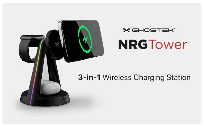 Shop and buy Ghostek NRGTower 15W 3-in-1 Magnetic Wireless Charging Station| KURUMIZ online with great deals and sales prices with fast and safe shipping. KURUMIZ is the largest Singapore official authorised retailer for the largest collection of mobile premium accessories.