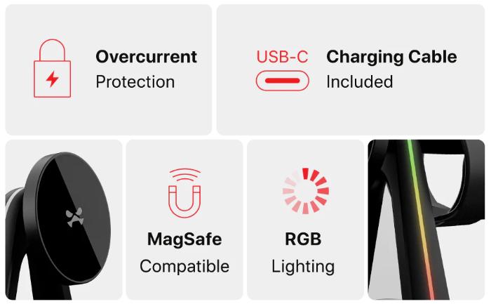 Shop and buy Ghostek NRGTower 15W 3-in-1 Magnetic Wireless Charging Station| KURUMIZ online with great deals and sales prices with fast and safe shipping. KURUMIZ is the largest Singapore official authorised retailer for the largest collection of mobile premium accessories.