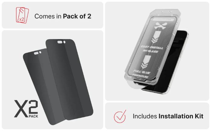 Shop and buy Ghostek Tempered Glass Screen Protector for iPhone 16 Pro Max 6.9" (2024) (2 Pack)| KURUMIZ online with great deals and sales prices with fast and safe shipping. KURUMIZ is the largest Singapore official authorised retailer for the largest collection of mobile premium accessories.