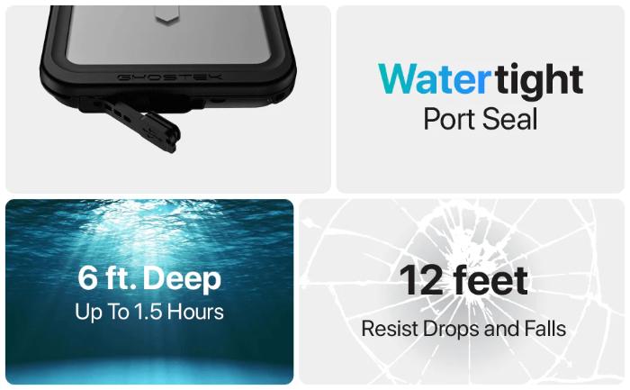 Shop and buy Ghostek Nautical Slim Extreme Waterproof Case iPhone 16 Plus 6.7" (2024)| KURUMIZ online with great deals and sales prices with fast and safe shipping. KURUMIZ is the largest Singapore official authorised retailer for the largest collection of mobile premium accessories.