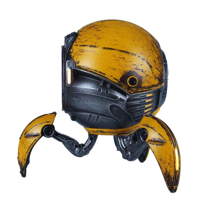 Yellow GravaStar G1 Pro Mars Pro Wireless Bluetooth 5.0 Speaker (War Damaged Edition) on a white background