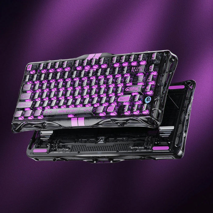 Transparent Black GravaStar Mercury V75 Lite 75% Hall Effect Magnetic Switch Gaming Keyboard on a dark background 