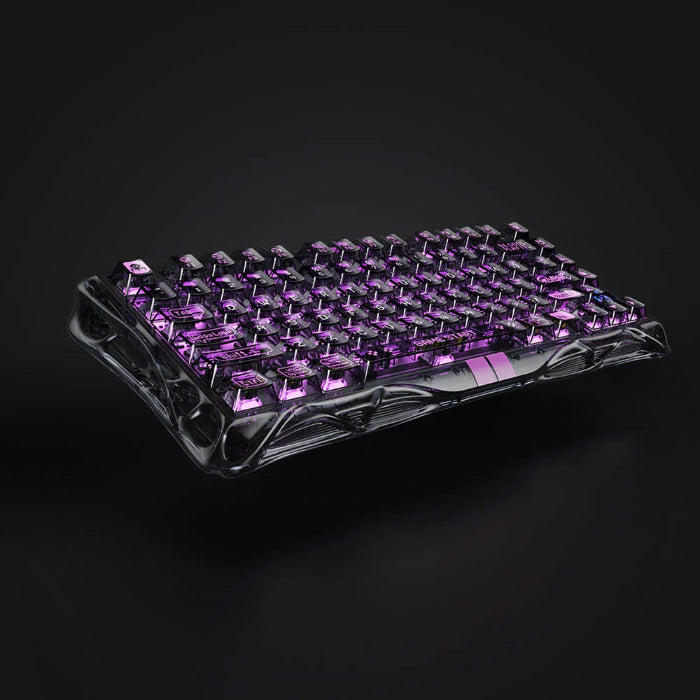 Transparent Black GravaStar Mercury V75 Lite 75% Hall Effect Magnetic Switch Gaming Keyboard 